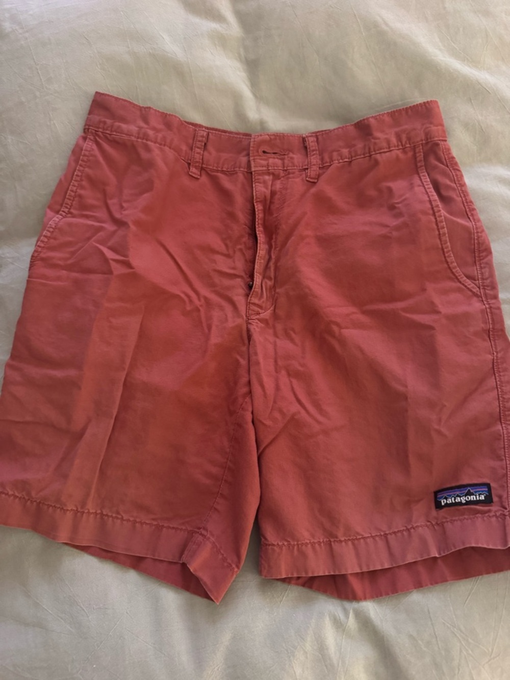 Patagonia Men’s Salmon Pink Flat-Front Shorts